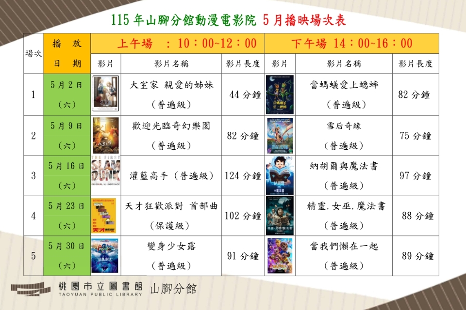 [山腳電影欣賞]5月動漫電影院