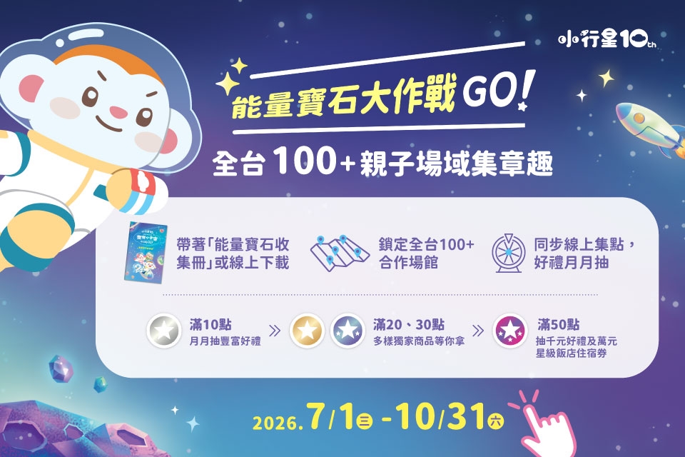 小行星10週年活動開跑！「樂樂小宇宙：能量寶石大作戰」集章據點