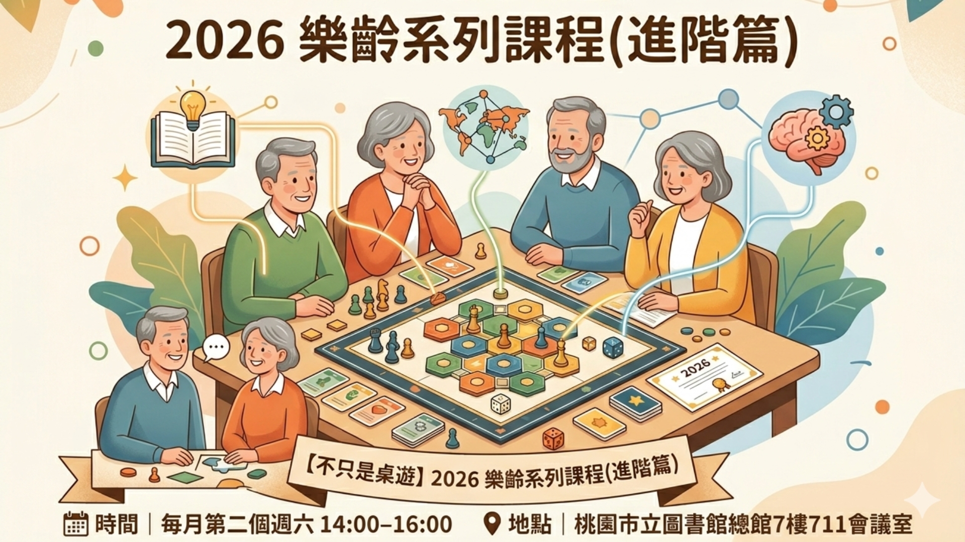 【總館】2026不只是桌遊-樂齡系列推廣課程（進階篇）