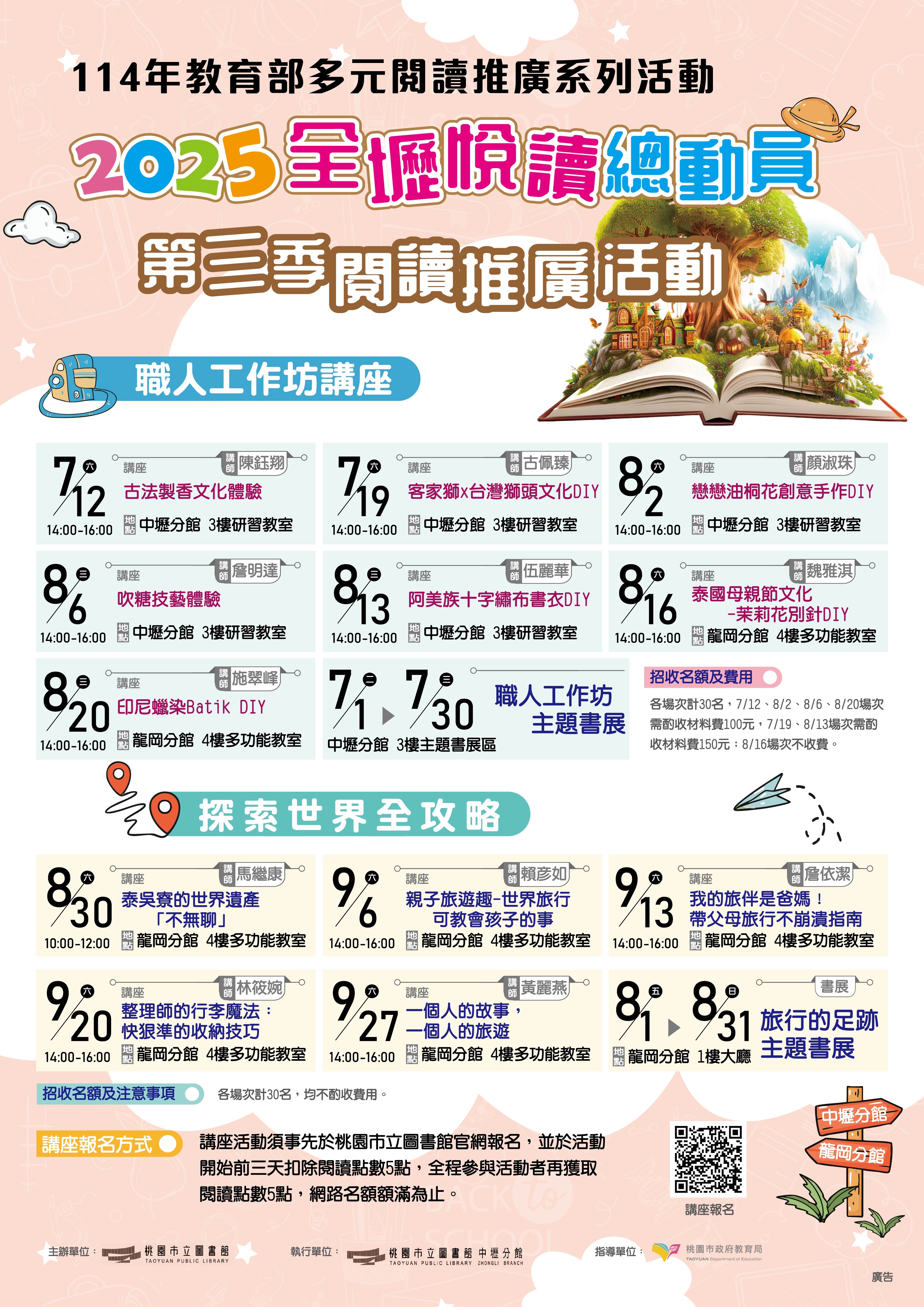 【中壢區分館】2025全壢悅讀總動員第三季閱讀推廣系列活動 - 1