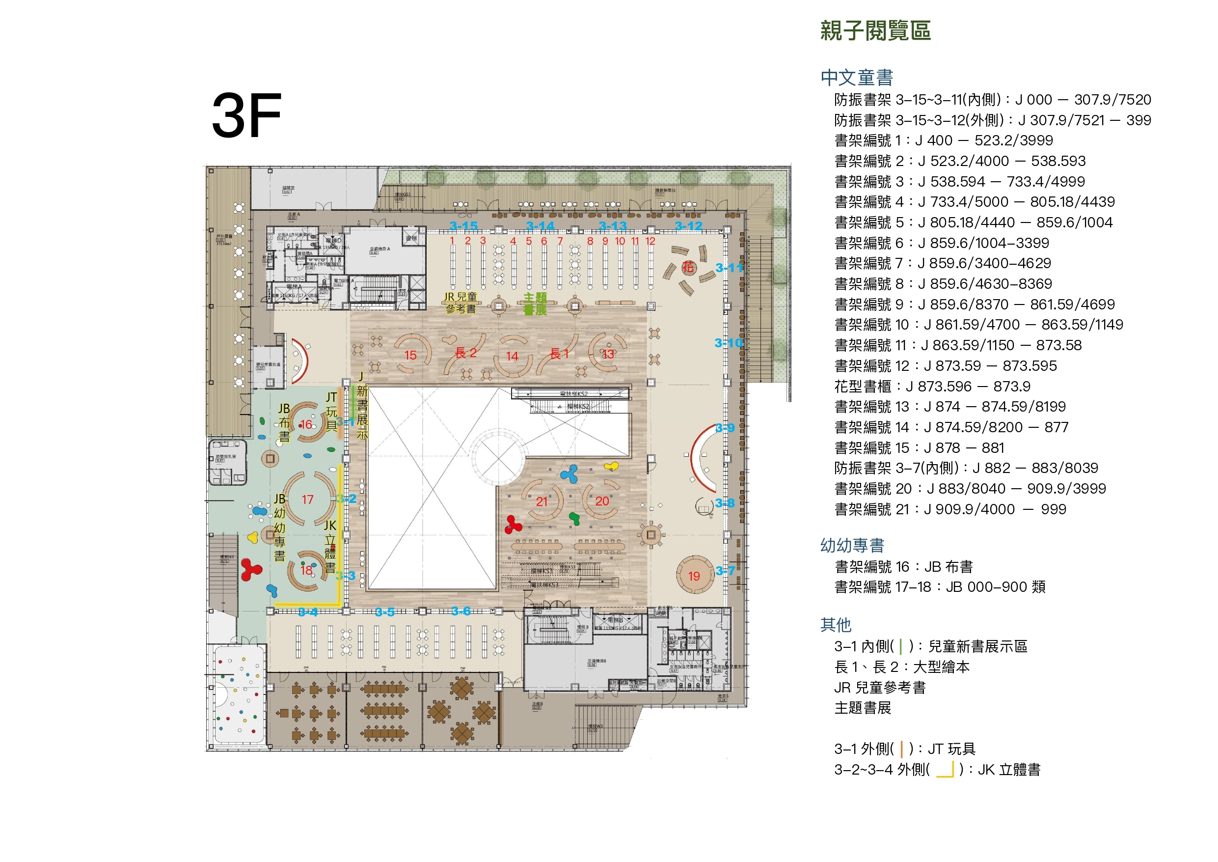 3F親子閱覽區平面圖